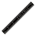 PEC Tools 6-inch Metal Ruler, Stainless Steel with Black Chrome Finish, 16R Graduation (1/32", 1/64", 1/50", 1/100") High-Precision, High Wear Resistance, High Contrast, Machinist Rule, Made in USA