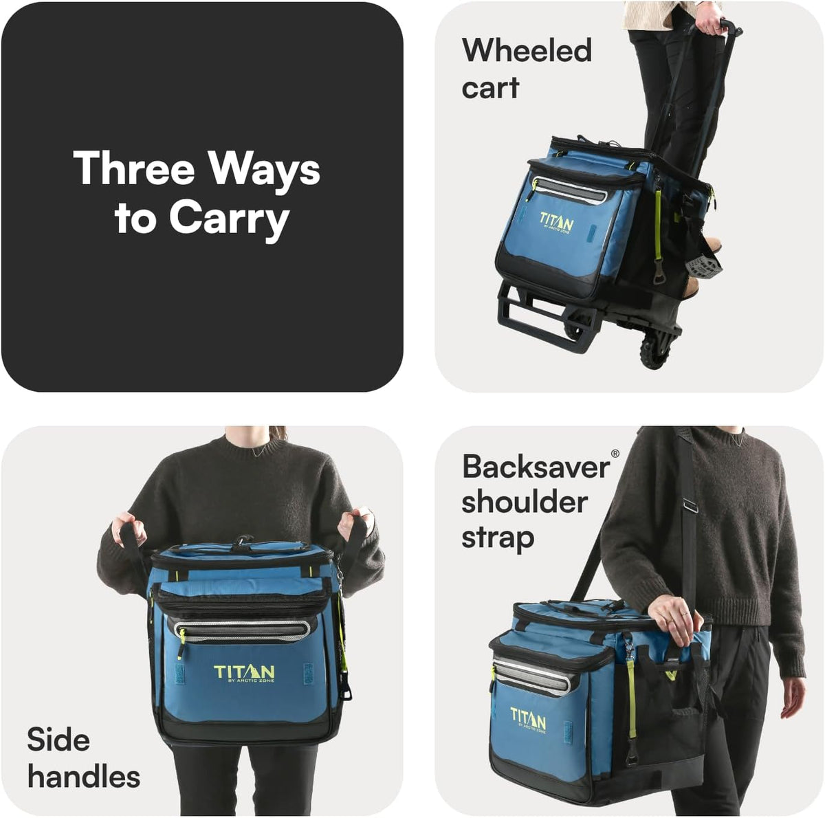 Titan 60 Can Cooler with Wheeled Cart, Ice Up to 3 Days