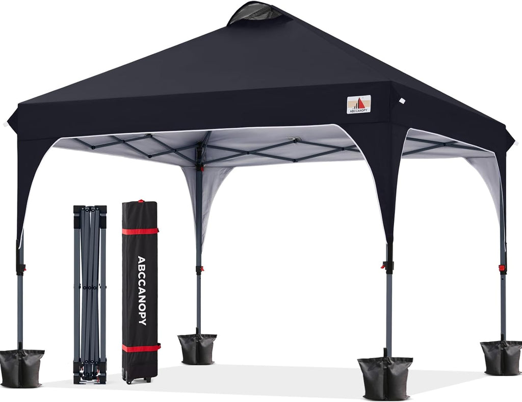 ABCCANOPY 10x10 Pop up Canopy Tent Instant Outdoor Shelter, Black
