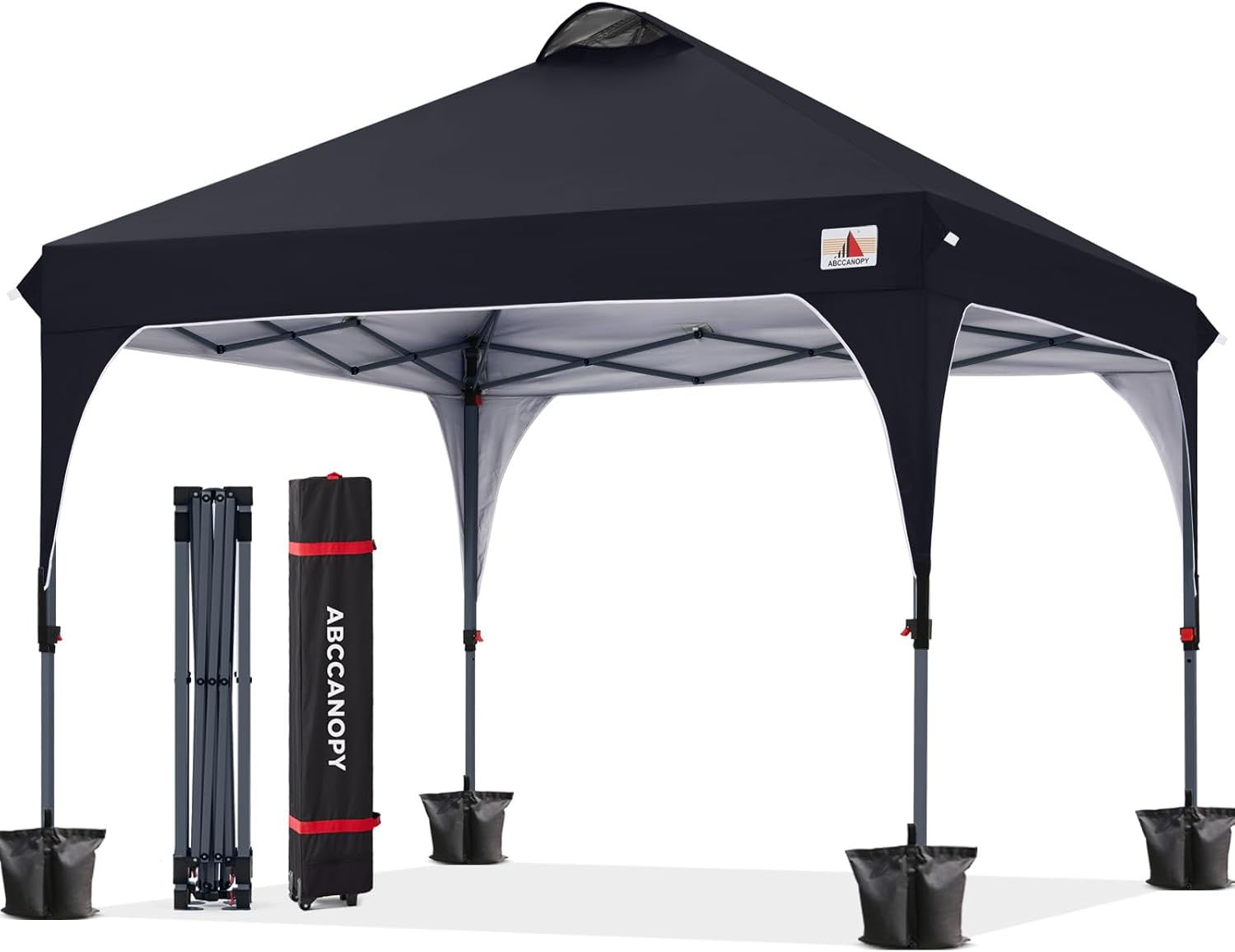 ABCCANOPY 10x10 Pop up Canopy Tent Instant Outdoor Shelter, Black