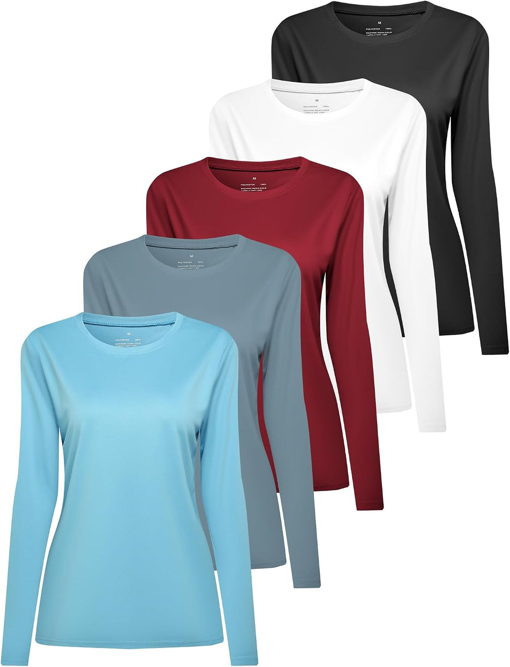 HovSiyla Women Long Sleeve Shirts Running UV Rash Guard Casual Tops Sun Protection Workout Hiking T Shirts for Women