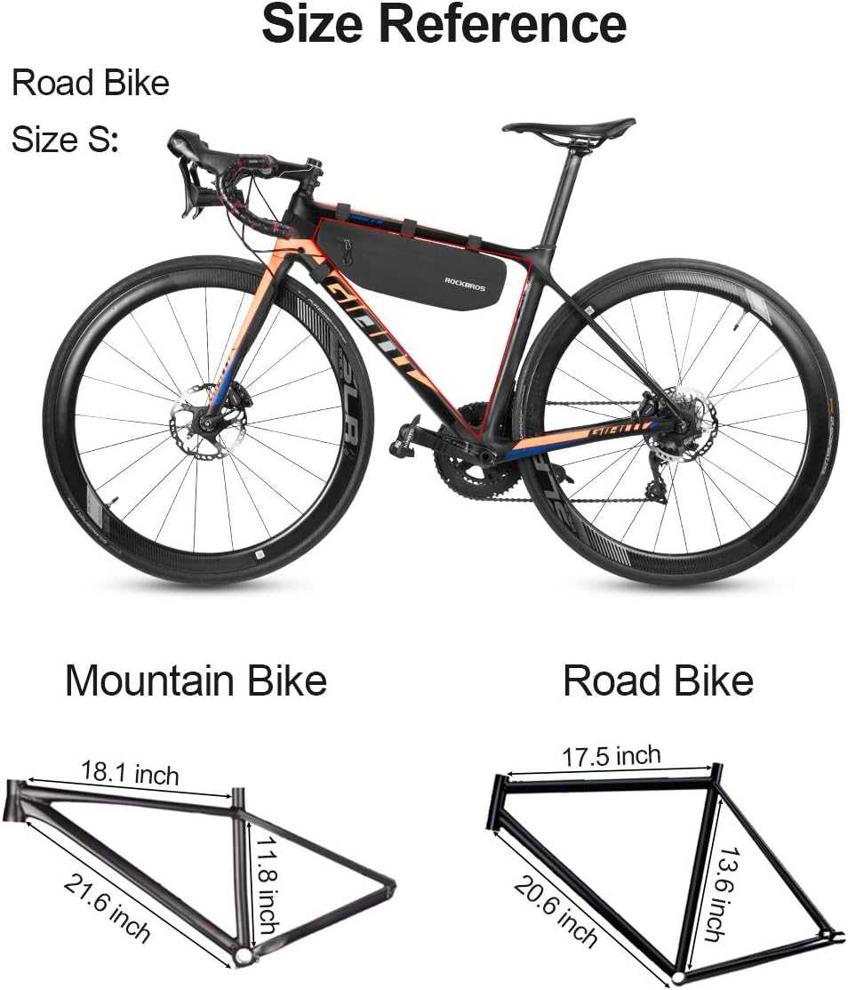 ROCKBROS Bike Frame Bag 840D Nylon Waterproof Bike Triangle Bag Bicycle