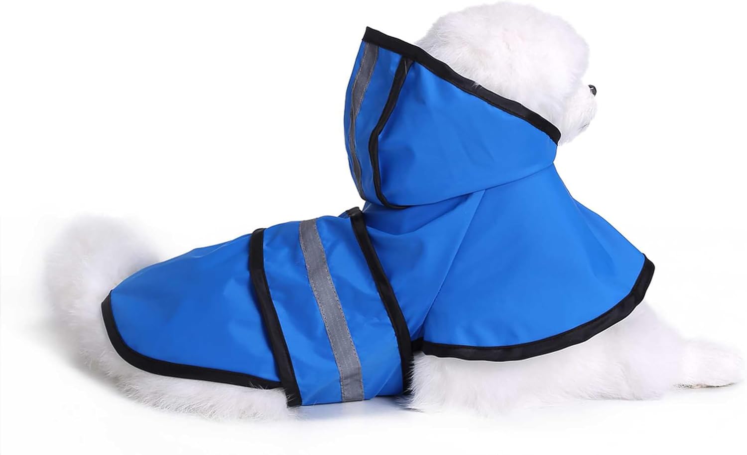Dog Raincoat Hooded Reflective Waterproof Slicker Poncho