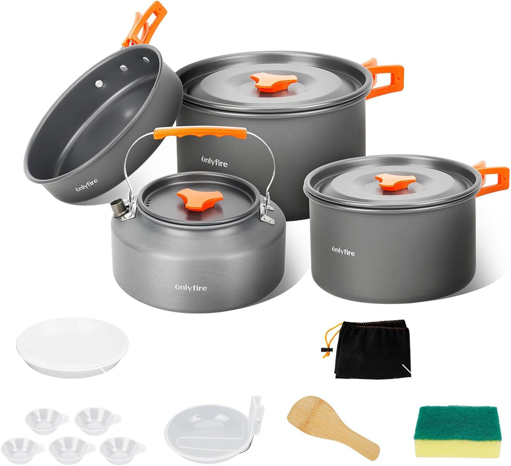 ONLYFIRE OUTDOOR LIVING 15 PCs Camping Utensils Cookware Set, CT605