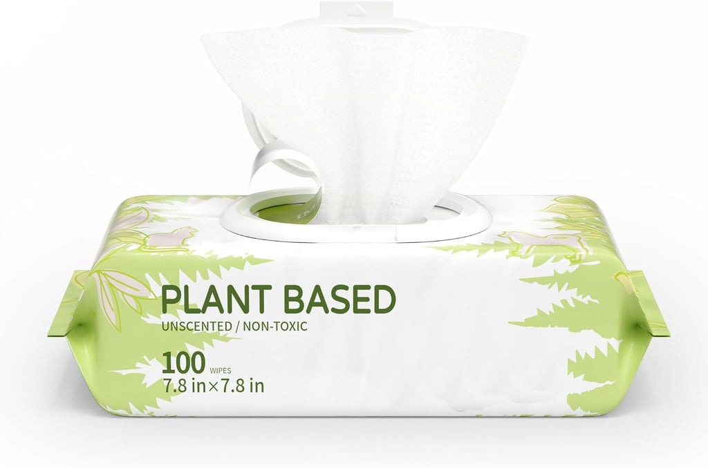 IMMHABI 400 Count Dog Wipes, Unscented Plant-Based Hypoallergenic Pet Wipes for Paws, Butt, and Anal Gland Care, Cleansing & Deodorizing for Puppies and Cats