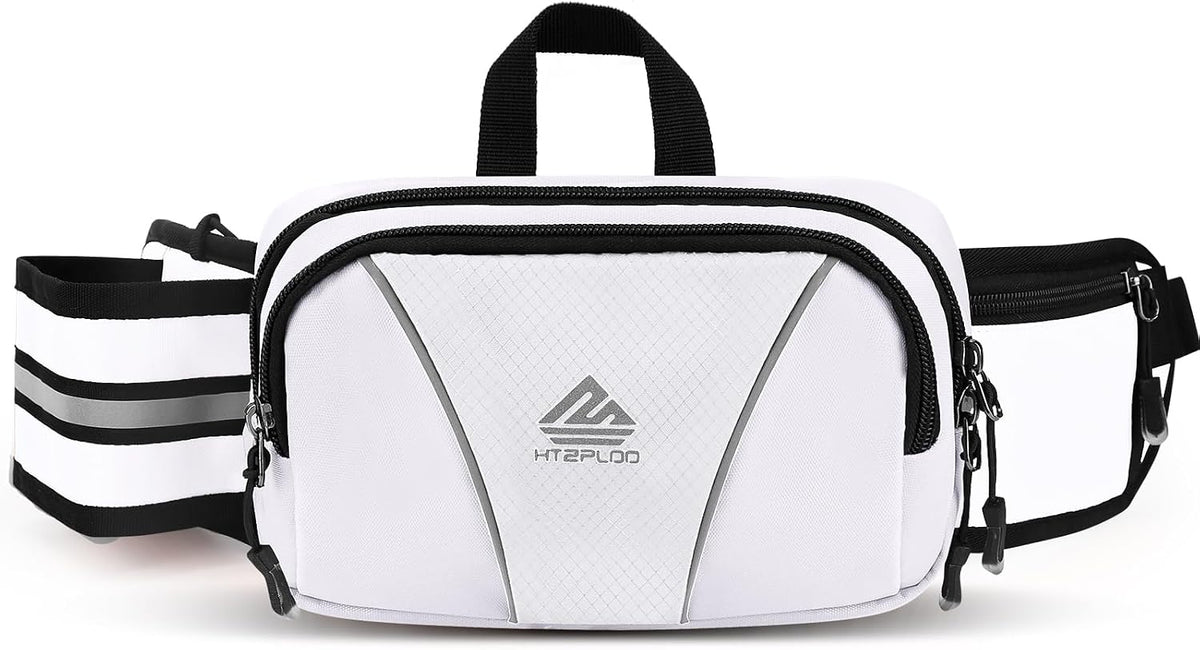 Fanny Pack for Men Women Waist Bag with Water Bottle Holder for Hiking, Travel,Dog Walking, Workout (Red)