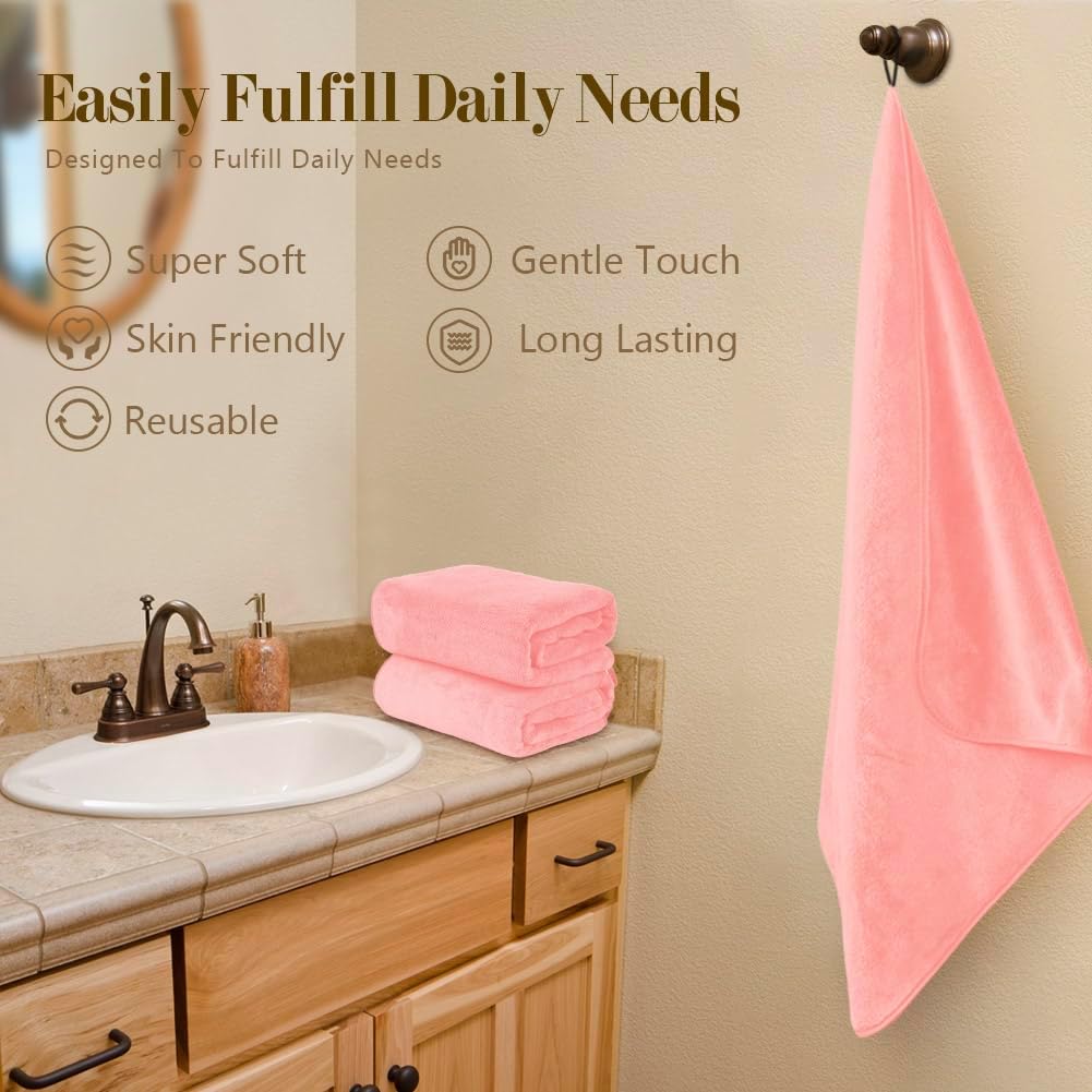 Orighty Bath Towels, Soft Feel Bath Towel, 2 Pack (27'' x 54'')