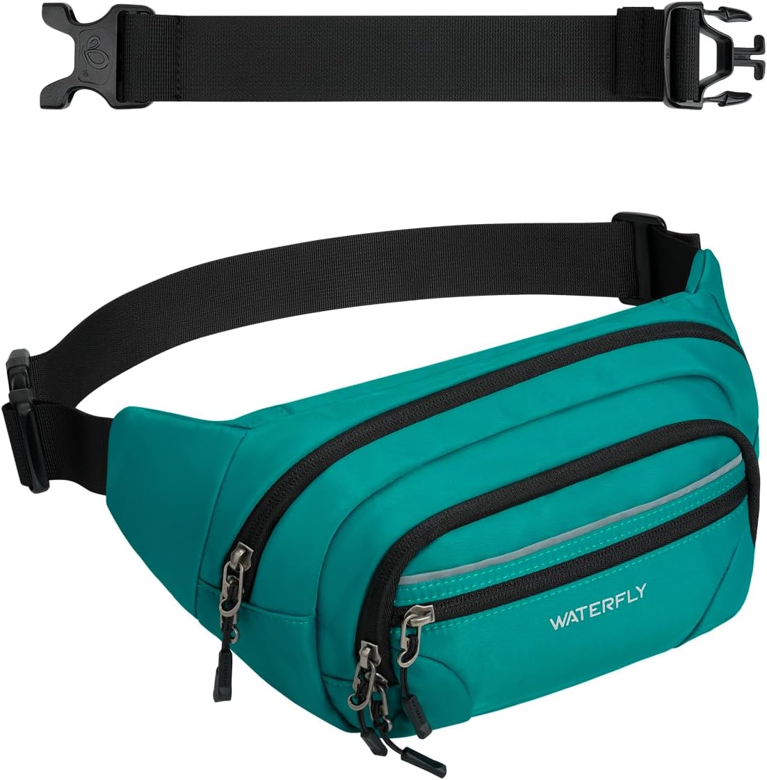 WATERFLY 3.5L RFID Fanny Pack: Anti-Theft 12" Extender Belt for Travel