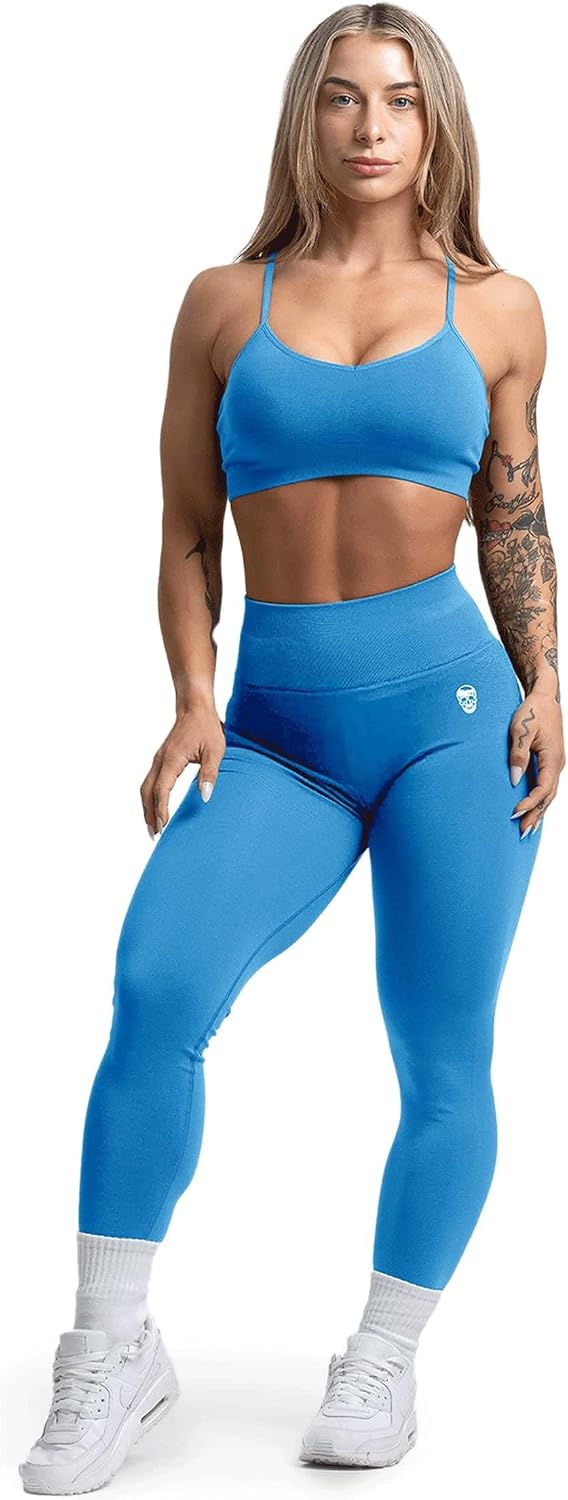 Gymreapers Seamless Sports Bra for Women - Wireless Compression Padded Supportive Bras for Gym, Yoga, & Fitness