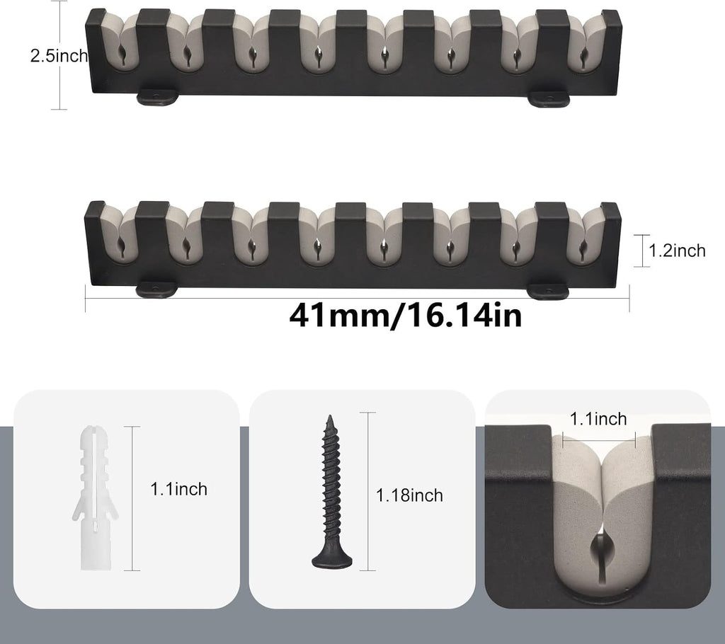 Horizontal Fishing Rod Holders Wall Mount,Pole Rack for Garage