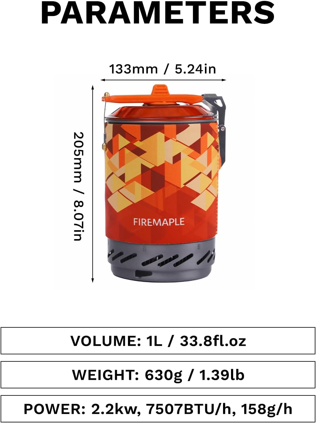 Fire-Maple Fixed Star X2 Backpacking Camping Stove System, Orange,22oz