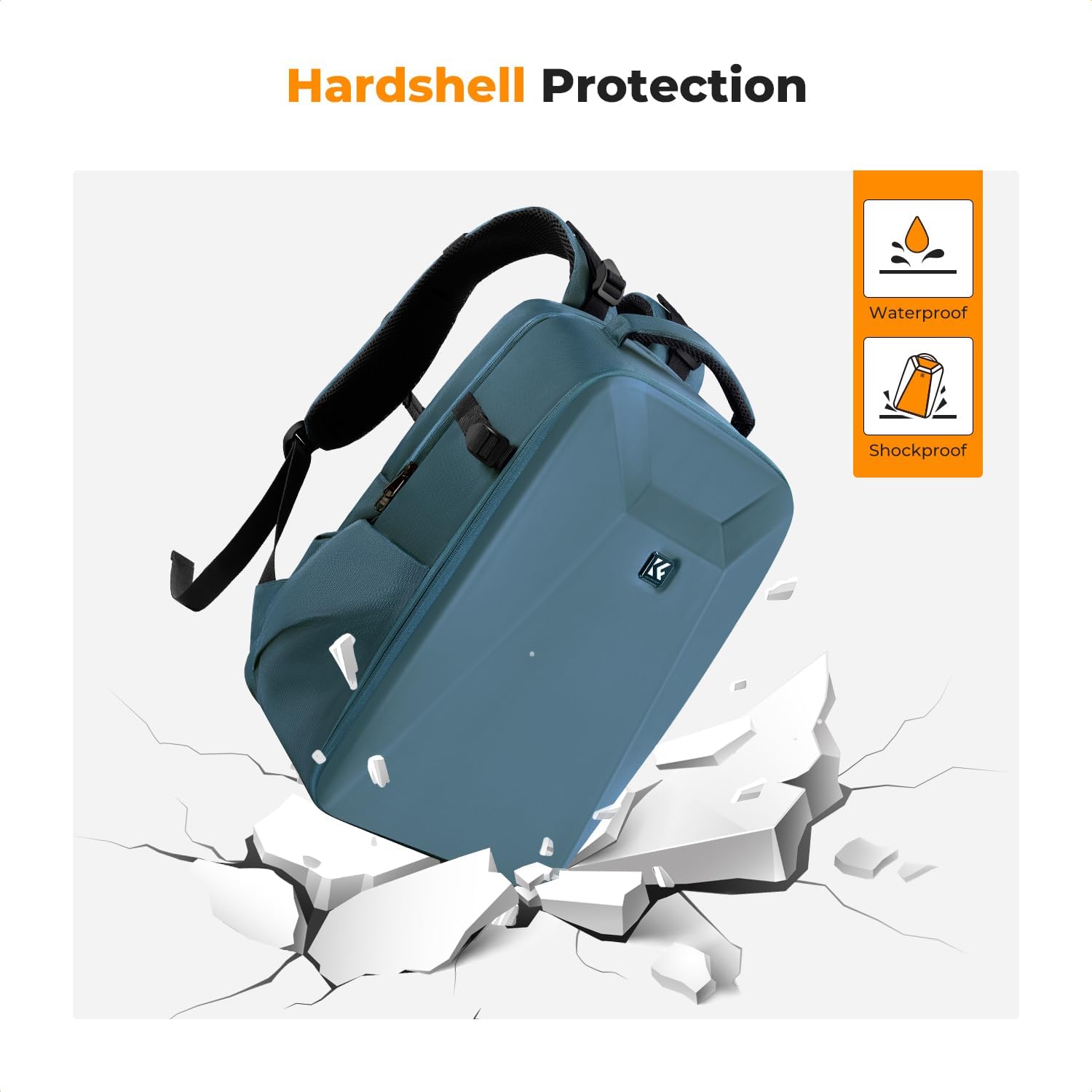 K&F CONCEPT Camera Backpack,Hardshell Photography DSLR Camera Bag