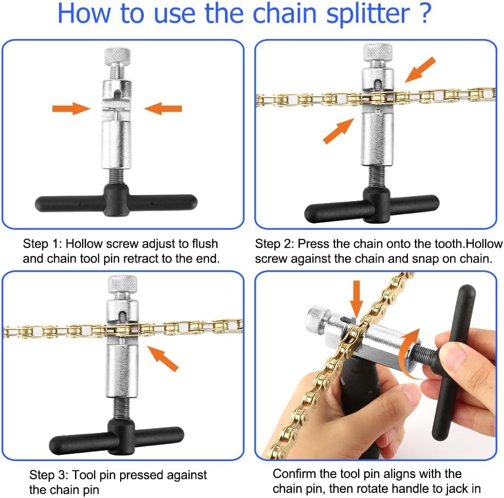 Professional Bike Chain Tool, Bicycle Chain Tool Repair Kit for 6-12 Speed and Single Speed Chain