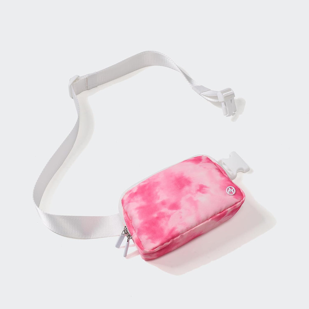 Pander Nylon Fanny Pack for Women, Two-Way Zipper Crossbody Bag