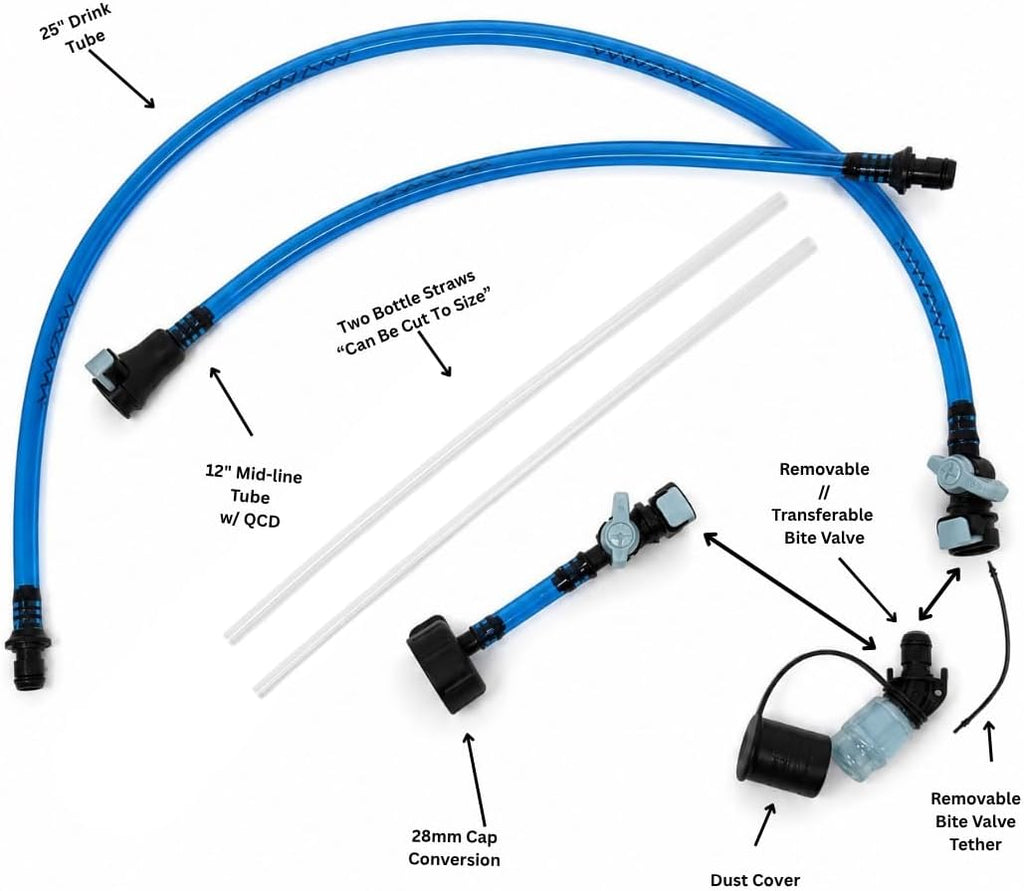 Drink Tube Replacement & Bottle Conversion Kit (1/4" ID Tubing)