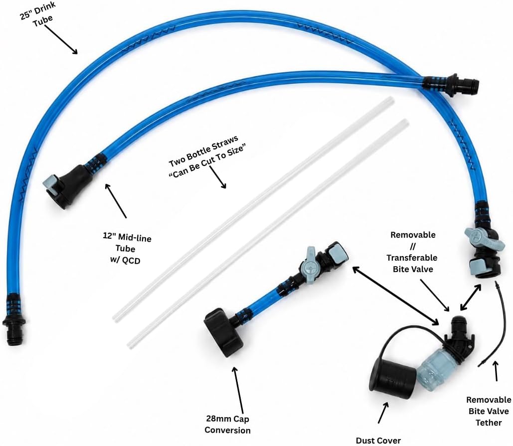 Drink Tube Replacement & Bottle Conversion Kit (1/4" ID Tubing)