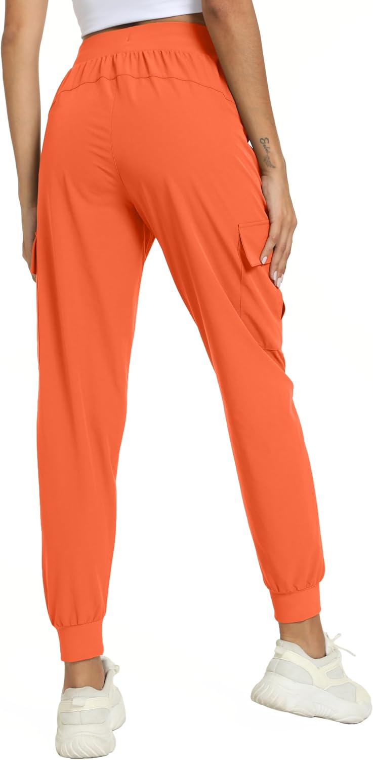 Womens Cargo Hiking Pants with 4 Pockets Lightweight Water Resistant