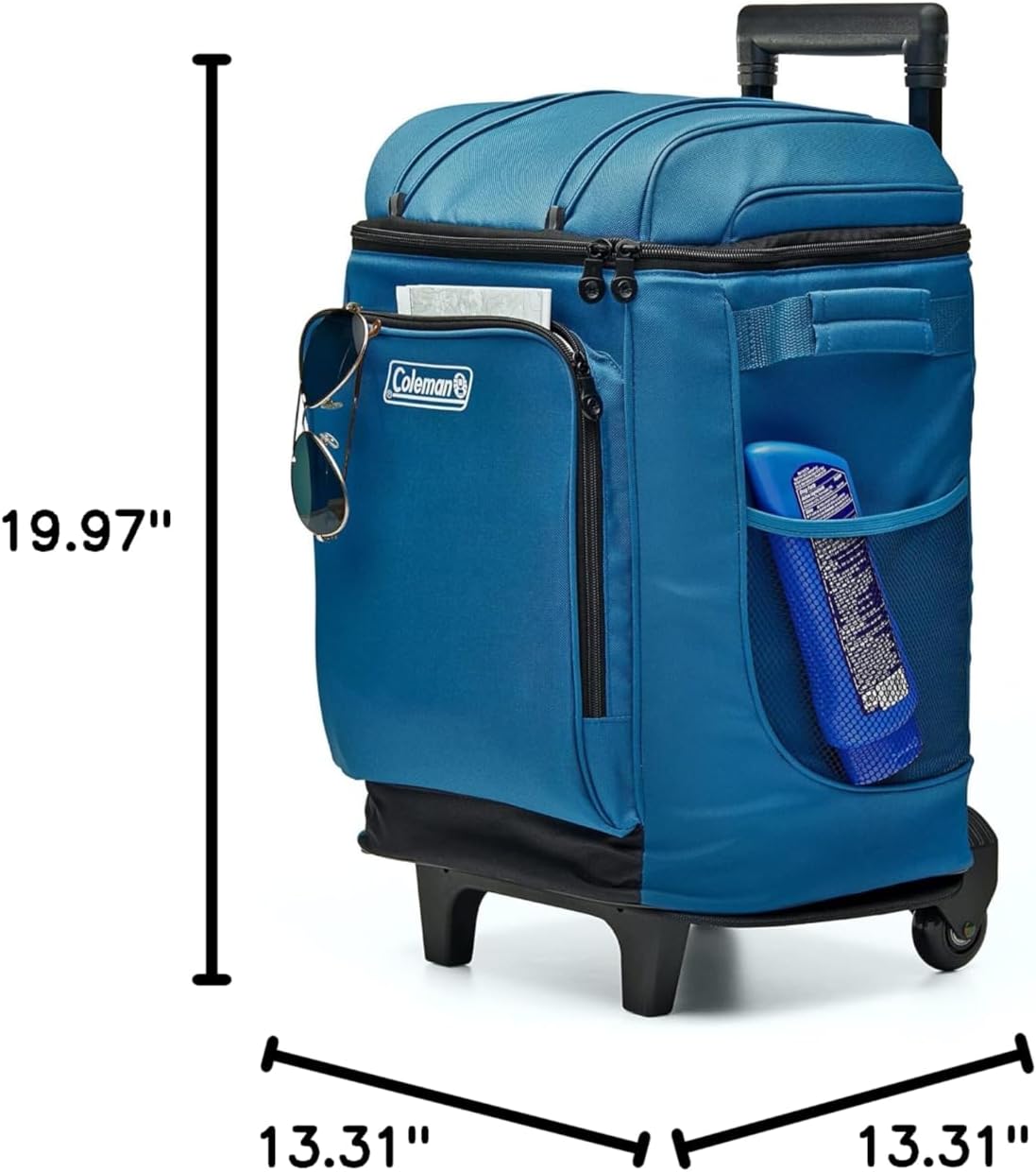 Coleman 42-Can Soft Rolling Cooler with Wheels, Insulated Chiller