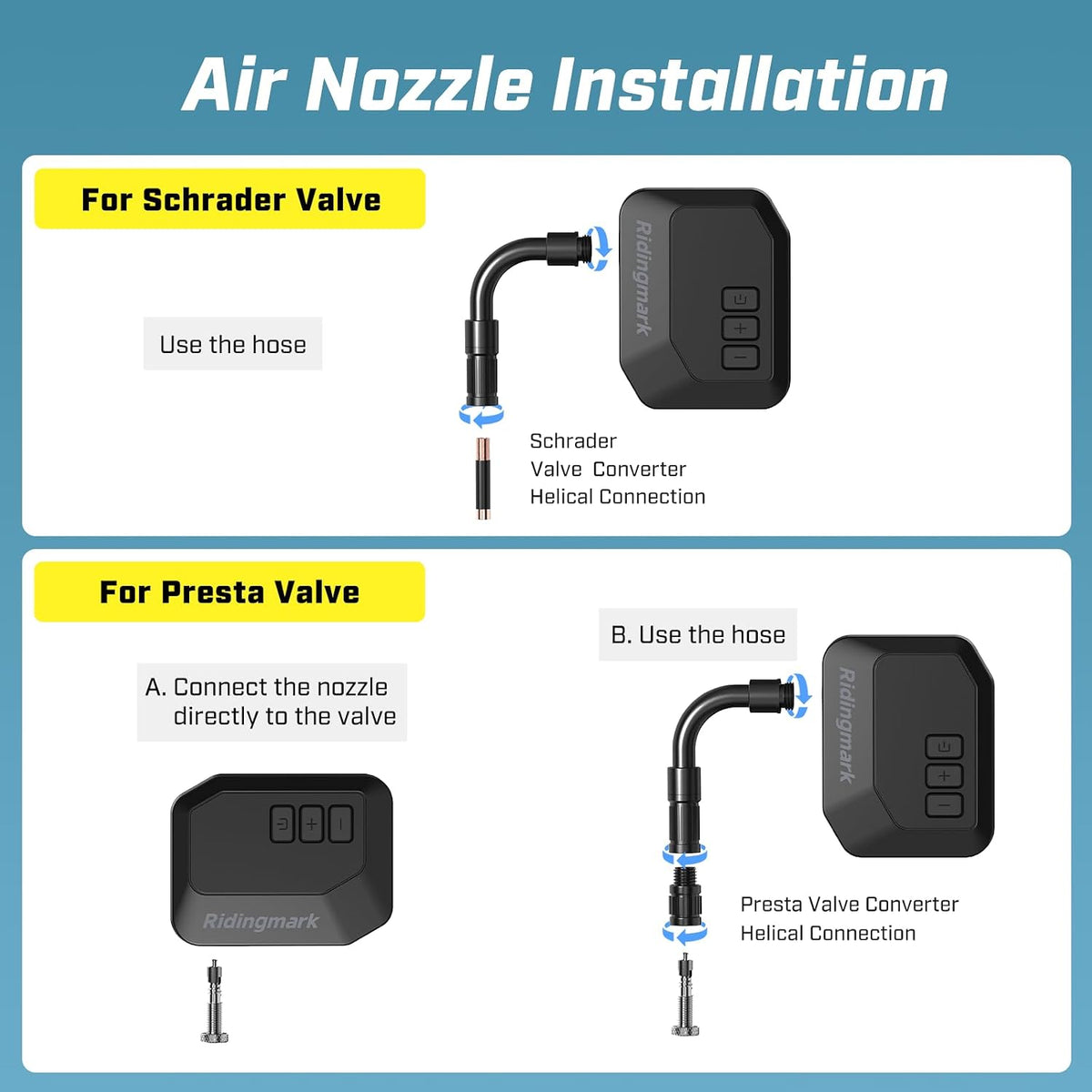 Mini Electric Bike Pump with Gauge, Max 120 PSI Auto-Stop