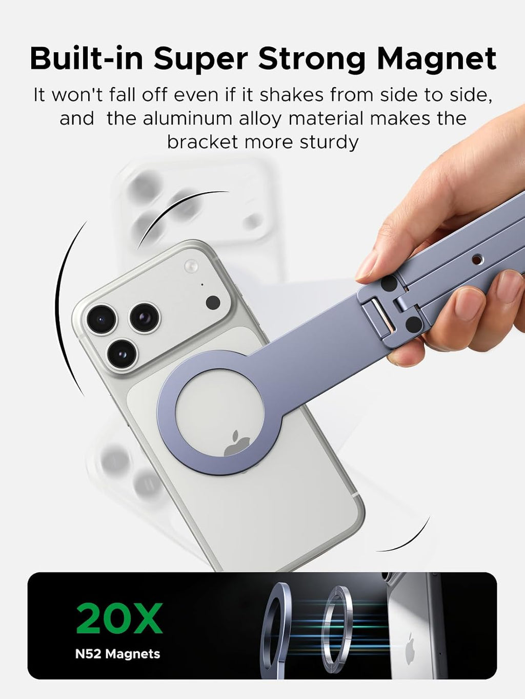 UGREEN Magsafe Tripod Stand, Ultra-Compact Travel Tripod for iPhone 17