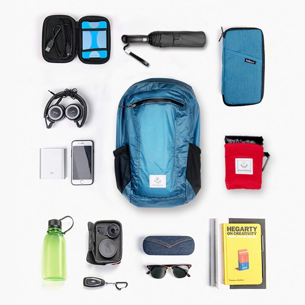 4Monster Hiking Daypack,Water Resistant Lightweight Packable Backpack for Travel Camping Outdoor