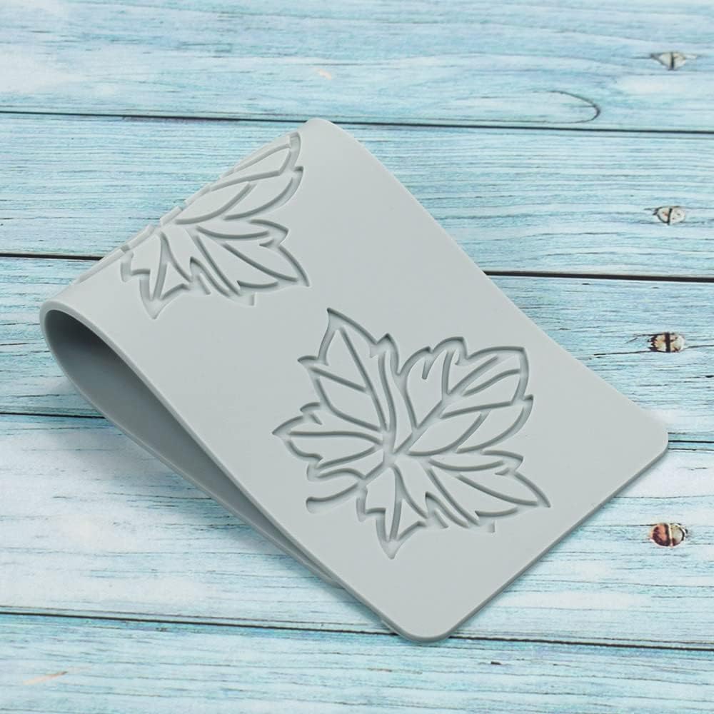 Hollow Leaf Silicone Molds Lover Heart Chocolate Molds Geometry 3D Silicone Mould Chocolate Candy Leaf Mold Sugar Craft Cake Decoration Cupcake Top (T_Leaf_10.8 * 3.76 * 0.12inch)