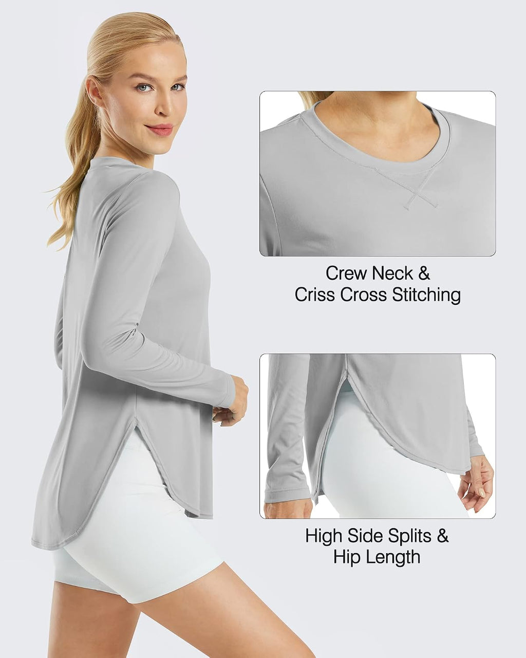 G4Free Lightbreeze Womens UPF 50+ UV Sun Shirts Long Sleeve Workout Tops