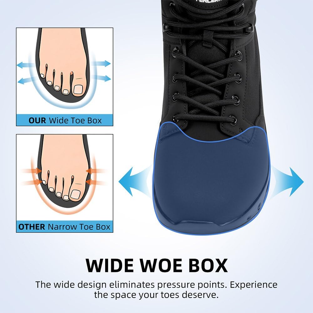 FENLERN Women's Waterproof Hiking Boots, Lightweight Non-Slip Trekking Boots with Side Zipper, Comfortable Cushion Support Outdoor Backpacking Camping Trail Shoes