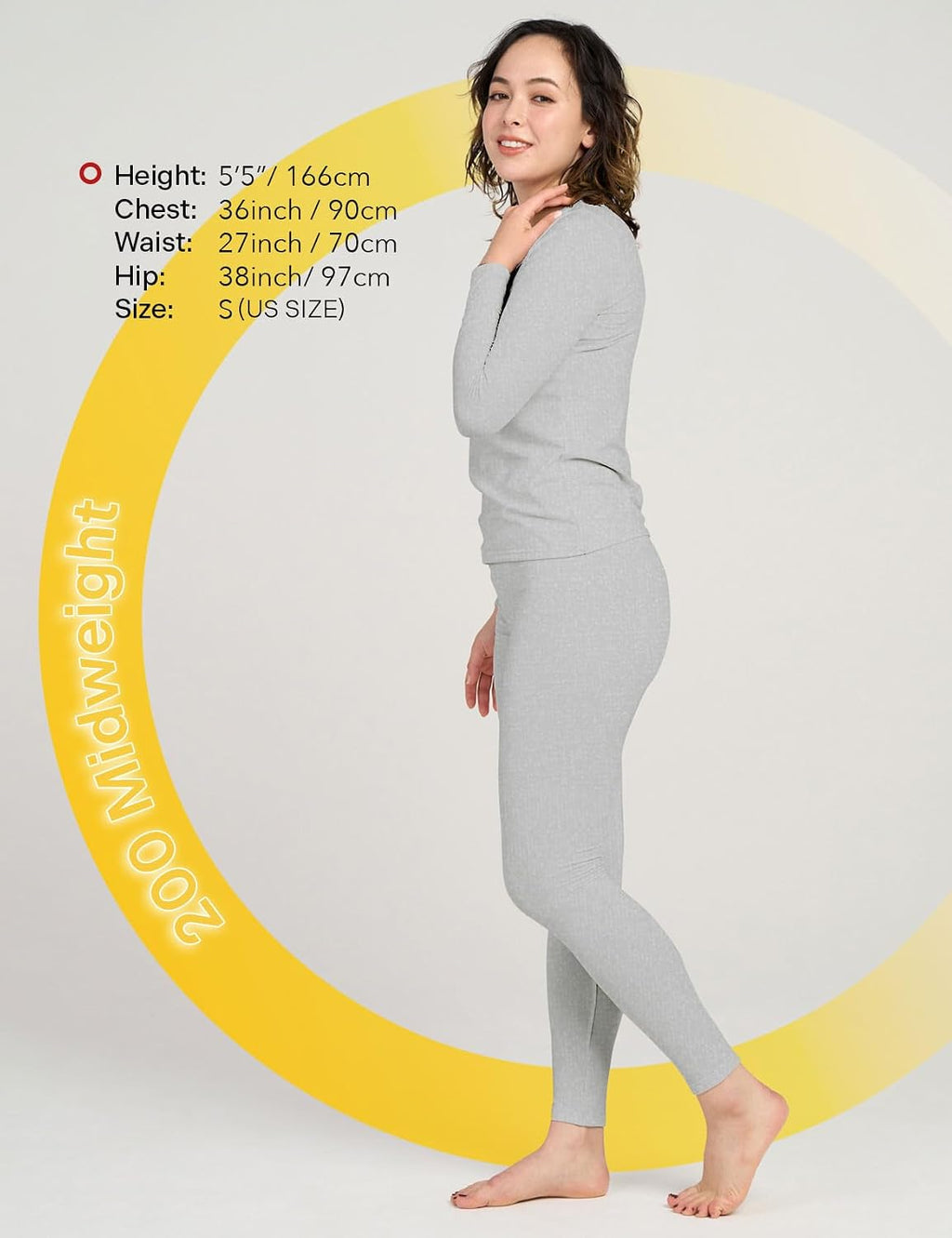 LAPASA Women's Thermal Underwear Set Light/Mid/Heavy Weight L17/ L41/L44