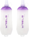 WRELS 200ml/350ml/500ml Collapsible Soft Flask,BPA Free Folding Soft Water Bottle with Hanging Ring,Lightweight TPU Hydration Flask for Running Marathon Cycling Hiking(350ml-2 Packs)