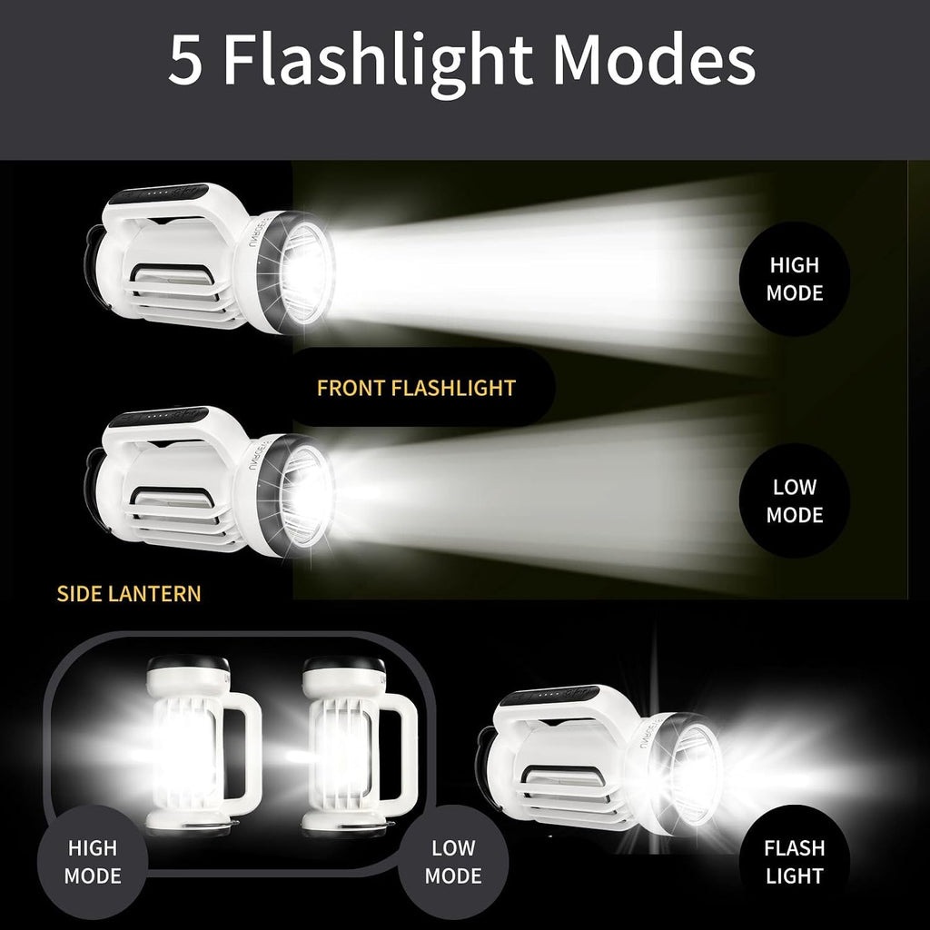 UNROEVS Camping Lantern,Rechargeable Handheld Flashlight & Emergency Light