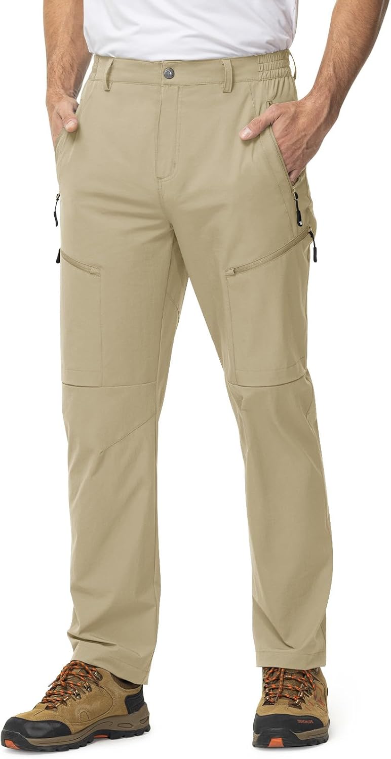 TBMPOY Mens Hiking Pants Lightweight Water Resistant Travel Outdoor Fishing