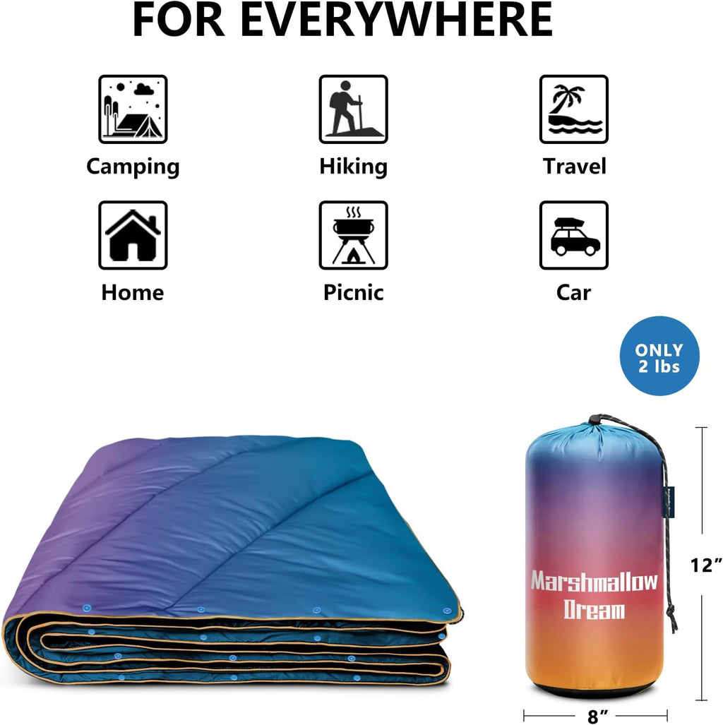 Camping Blanket Puffy Camp Blanket Large Outdoor Blanket