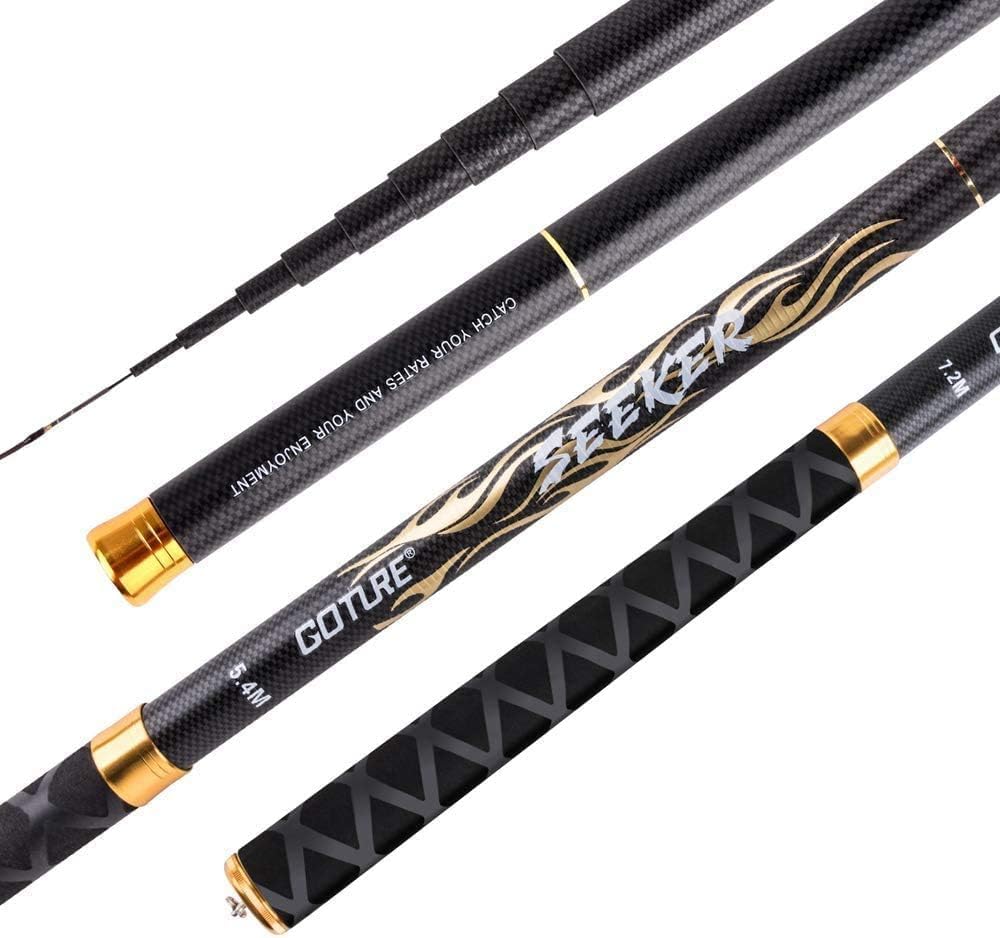 Goture Telescopic Tenkara Fishing RodPortable Hand Fishing Poles 12-24Ft