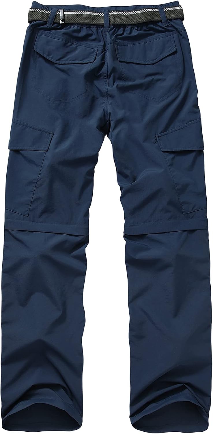 linlon Boy Scout Pants Hiking Mens Convertible Zip Off Safari Fishing
