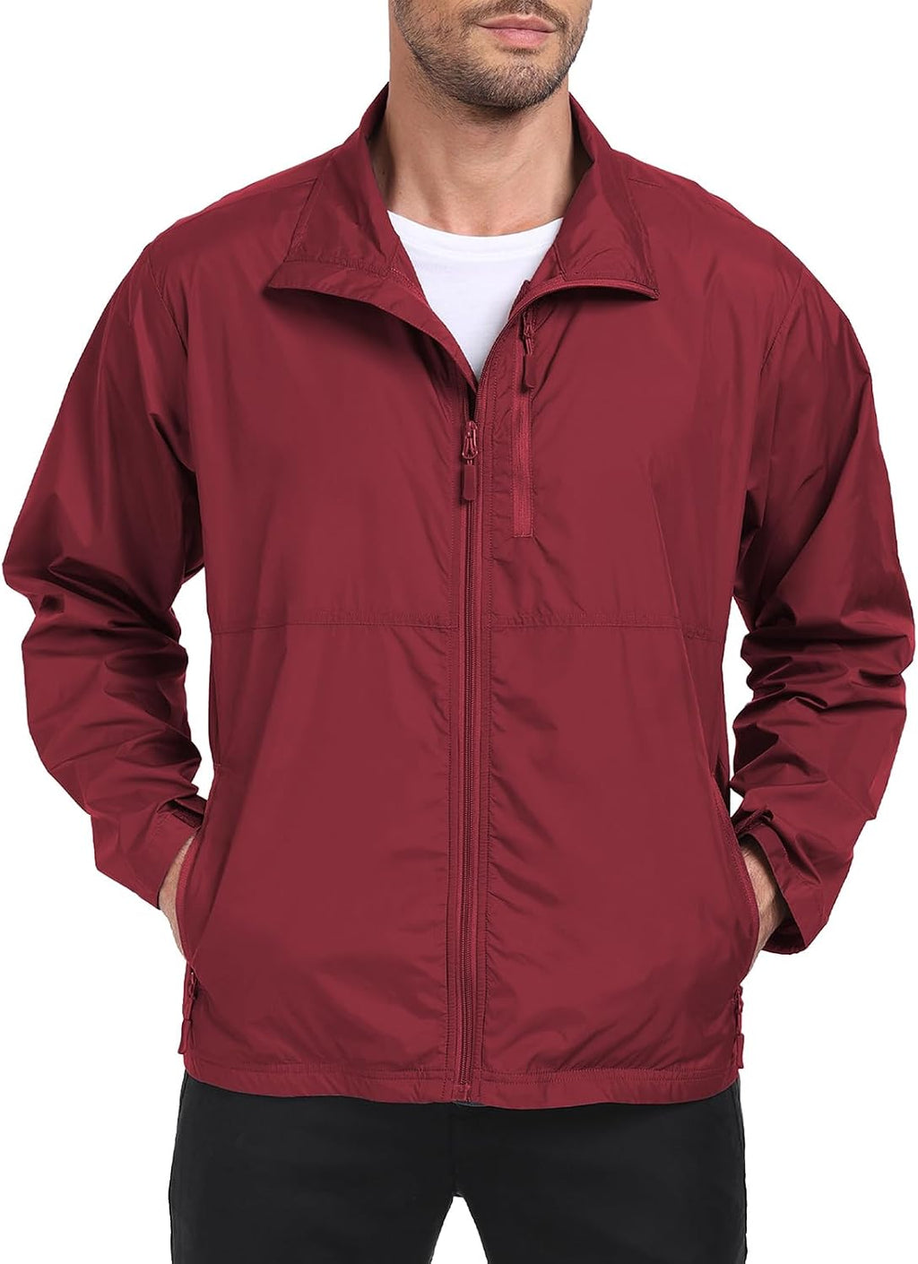 Men's Windbreaker Jackets Lightweight Single-layer for Spring/Autumn