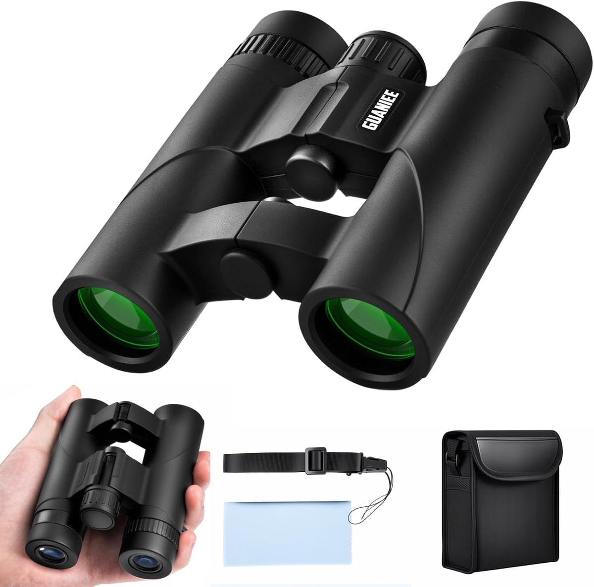10x25 Binoculars for Kids Mini Pocket Compact Binoculars Waterproof Small Binocular for Bird Watching Travel Stargazing Outdoor Sports Black
