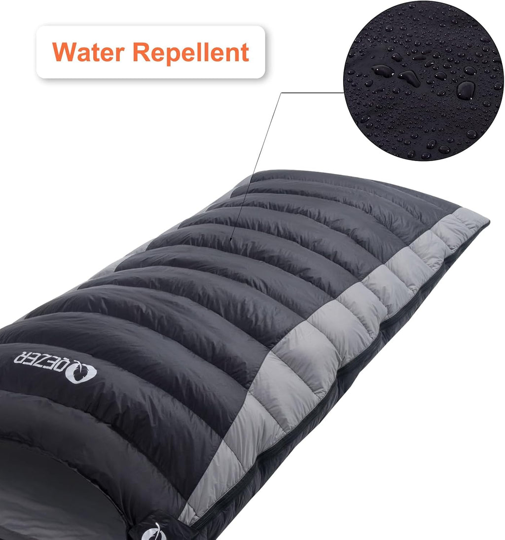 Down Sleeping Bag for Adults, 600FP Cold Warm Weather Backpacking