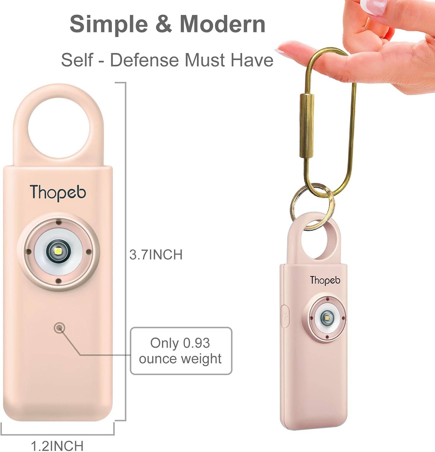 Thopeb Personal Safety Alarm for Women – Upgraded Rechargeable