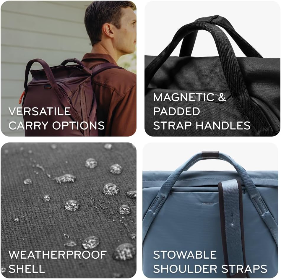 Peak Design Everyday Totepack 20L, Ocean, Weatherproof Shell, Top and Side Access, FlexFold Dividers, Laptop Sleeve, Internal Pockets, Backpack or Hand Carry, Versatile Tote Bag for Women and Men