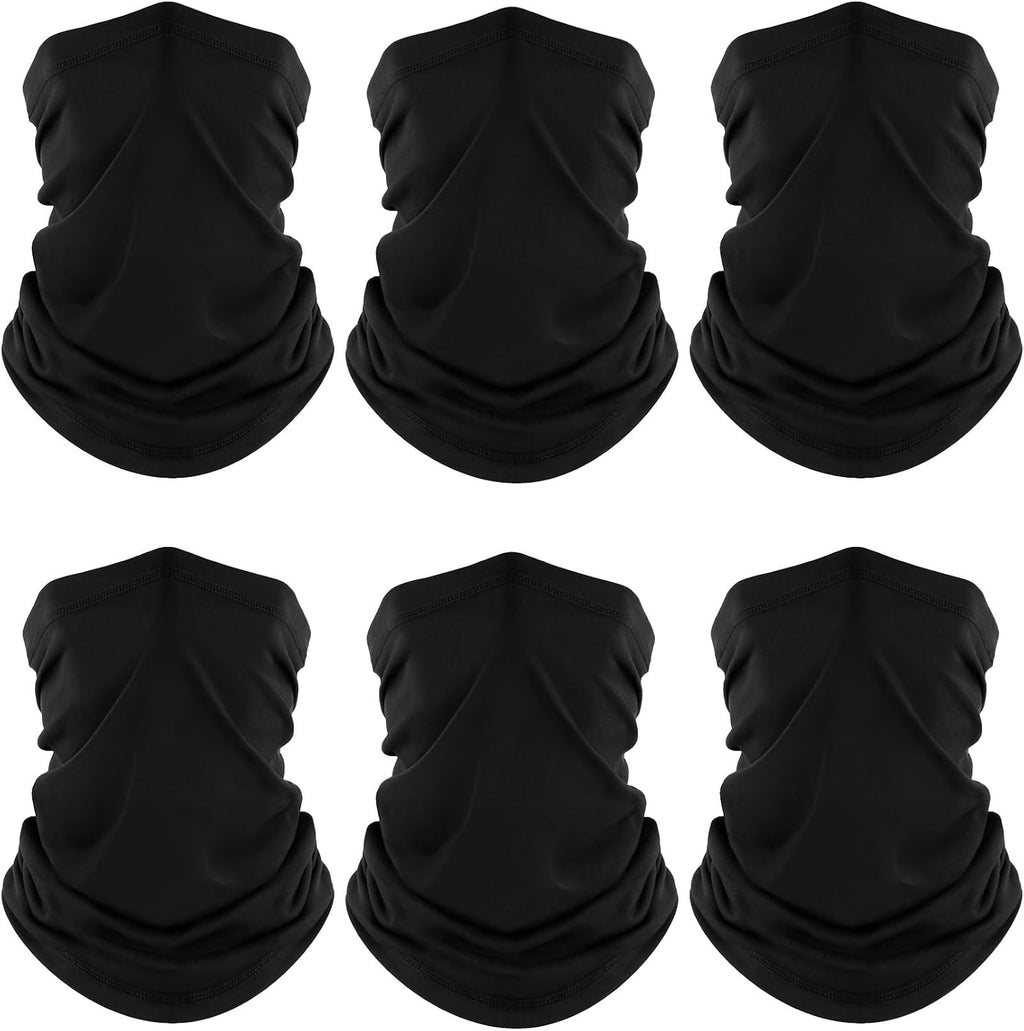 Fuinloth Neck Gaiter, 6 Pack Cooling UV Protection Bandana Face Mask Gator
