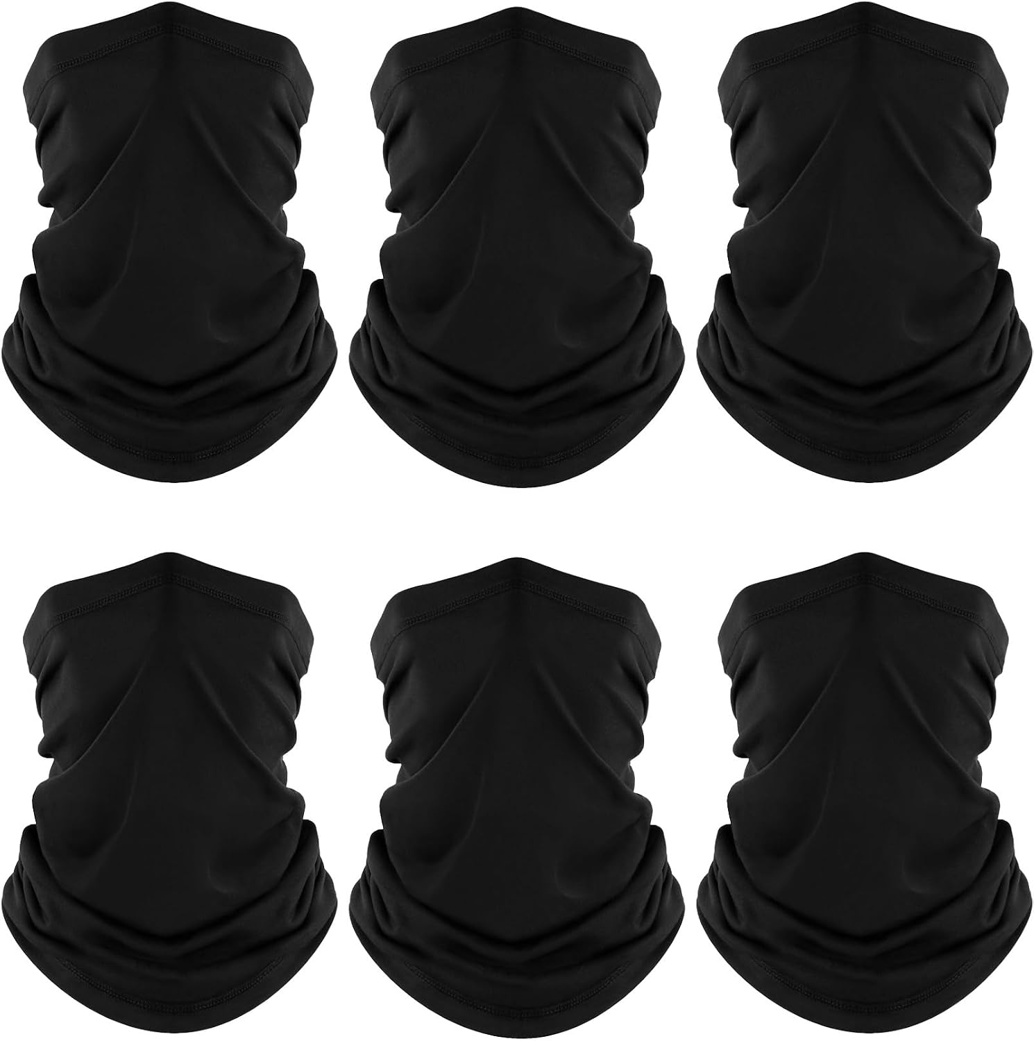 Fuinloth Neck Gaiter, 6 Pack Cooling UV Protection Bandana Face Mask Gator