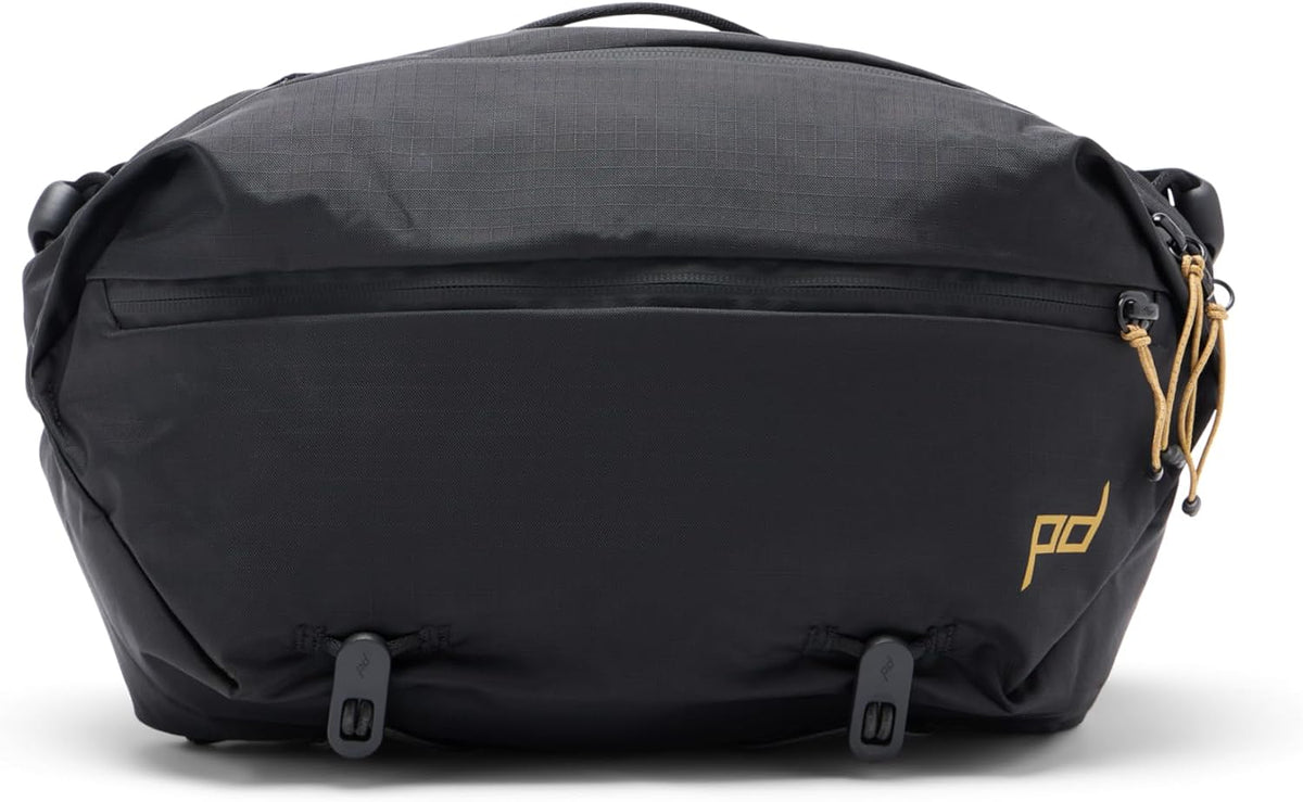 Peak Design Outdoor Sling 7L, Black, Padded Adjustable Shoulder Strap for Crossbody or Waist Carry, 10 Pockets, Ideal for Carrying Cameras and Essentials, Versatile Sling Bag for Men and Women