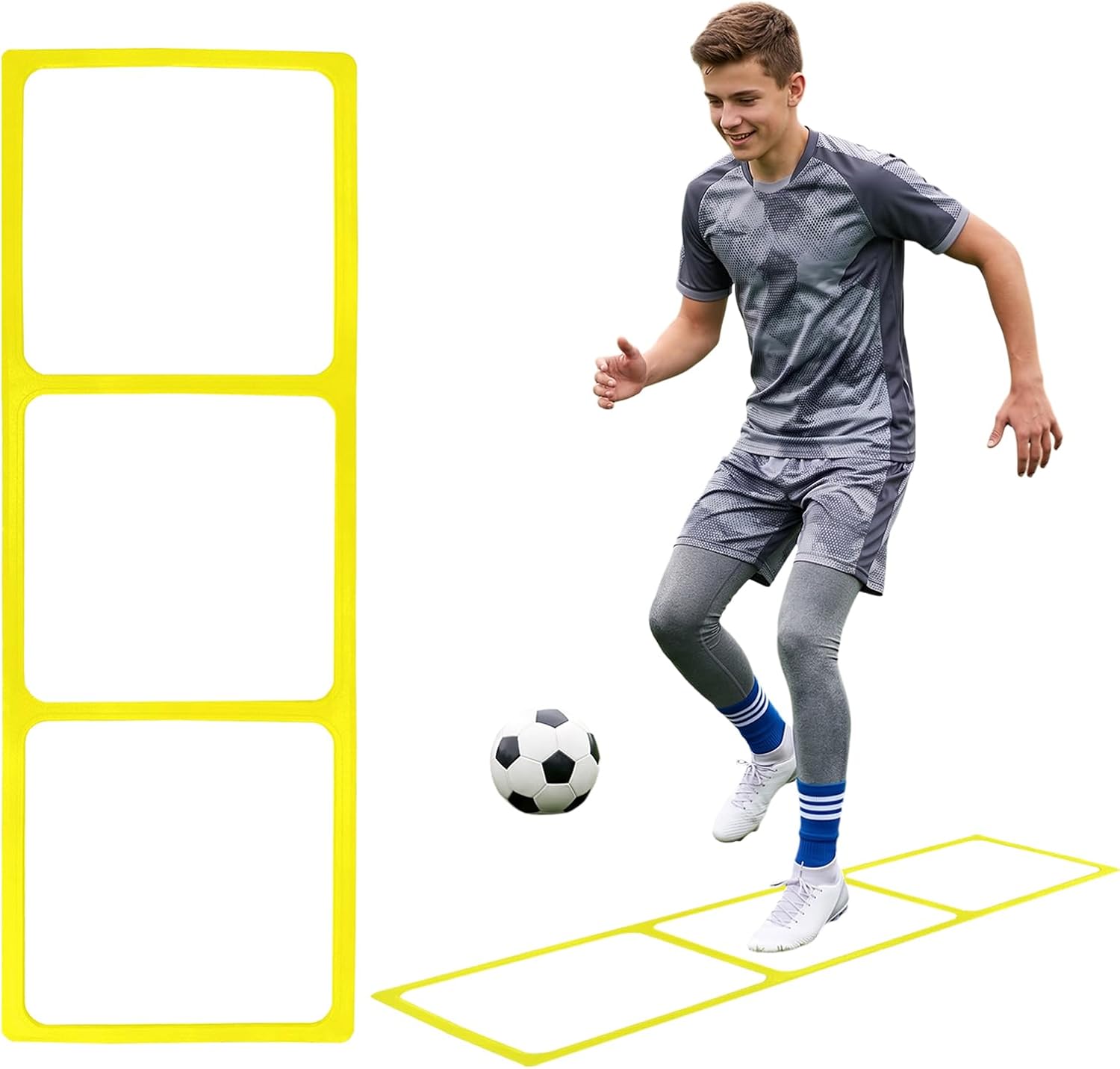 One-Piece Silicone Agile Ladder 1 PC Suitable for Sports & Fitness Step Training Soccer Footwork Practice Street Dance Step Training Auxiliary Kit for Various Indoor and Outdoor Floor Areas