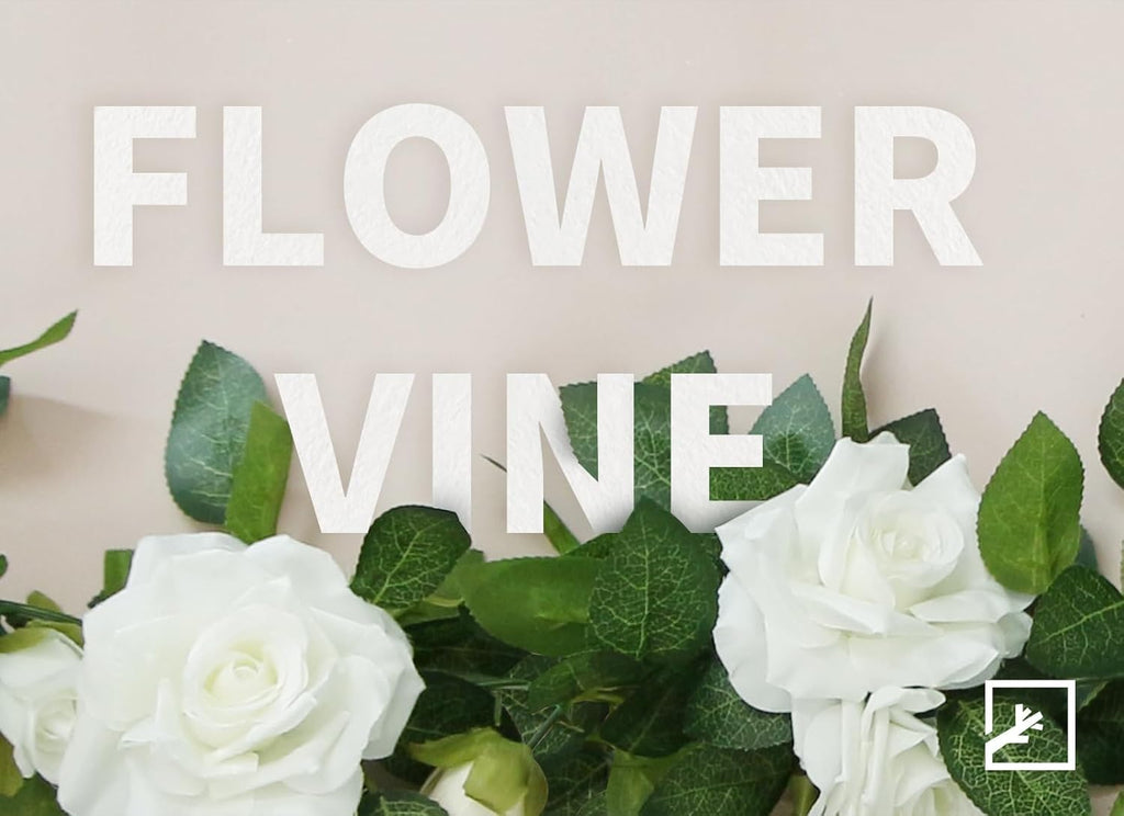 ZIFTY 5Pcs 34FT Flower Garland White Artificial Rose Vine Wedding Decor