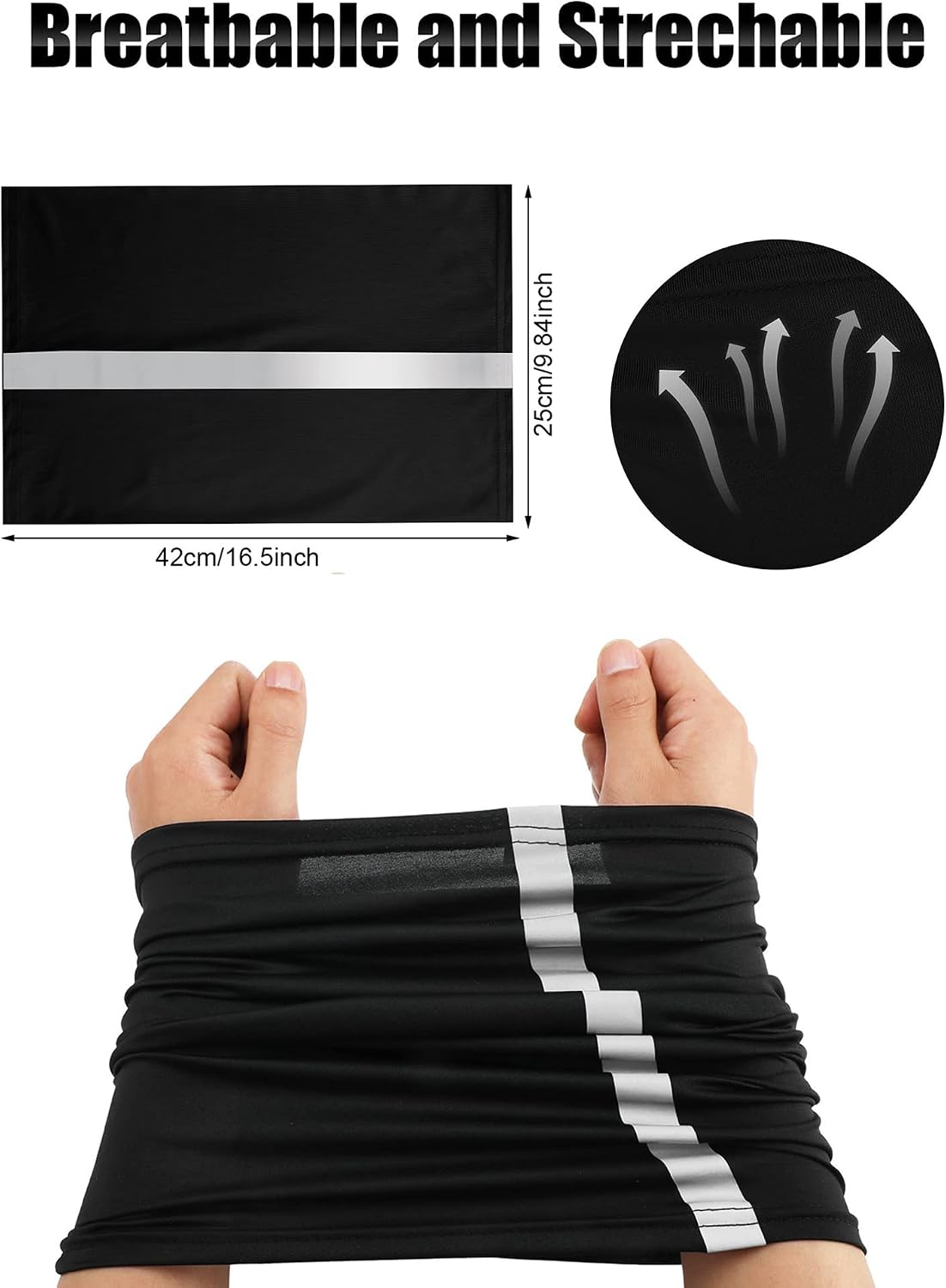 SATINIOR 8 Pack Reflective Neck Gaiters UV Protection Cooling Face Masks