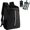Drybag backpack waterproof, IPX68 100% Waterproof Dry Bag Backpack with Roll-Top Sealed Design, Keeps Gear Dry for Canoe, Kayaking, Water Sports Vacation, Rafting Travel & Surfing (WL011Black)
