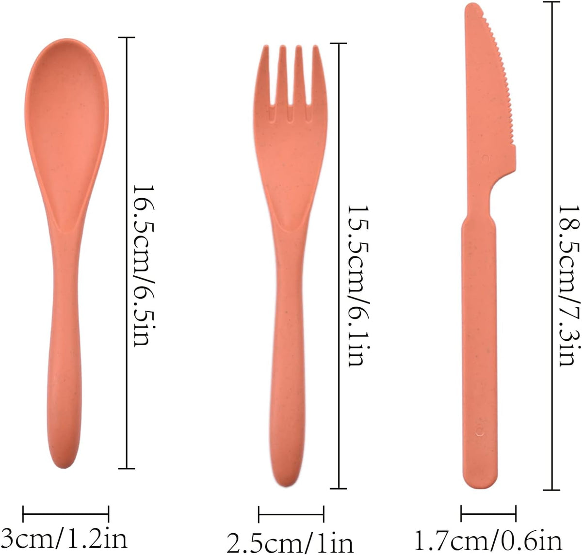 Zoyiancy 8 Sets Wheat Straw Cutlery Set, Reusable Flatware Utensils Set