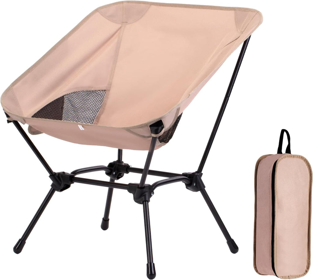2 Pack Low Back Camping Chair, 2-in-1 Height Adjustable, Heavy Duty