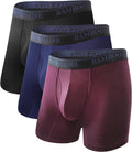 BAMBOO COOL Men's Boxer Briefs Ultra Breathable Underwear Multipack